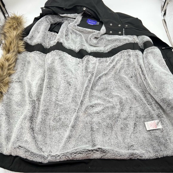 Saraphine Zorah Women’s 3 in 1 Black Maternity Parka w/Removable Fur Trim-4-Sz 4 - Picture 15 of 16